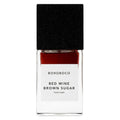 Perfume bottle labeled 'Red Wine Brown Sugar' by BOHOBOCO on a white background