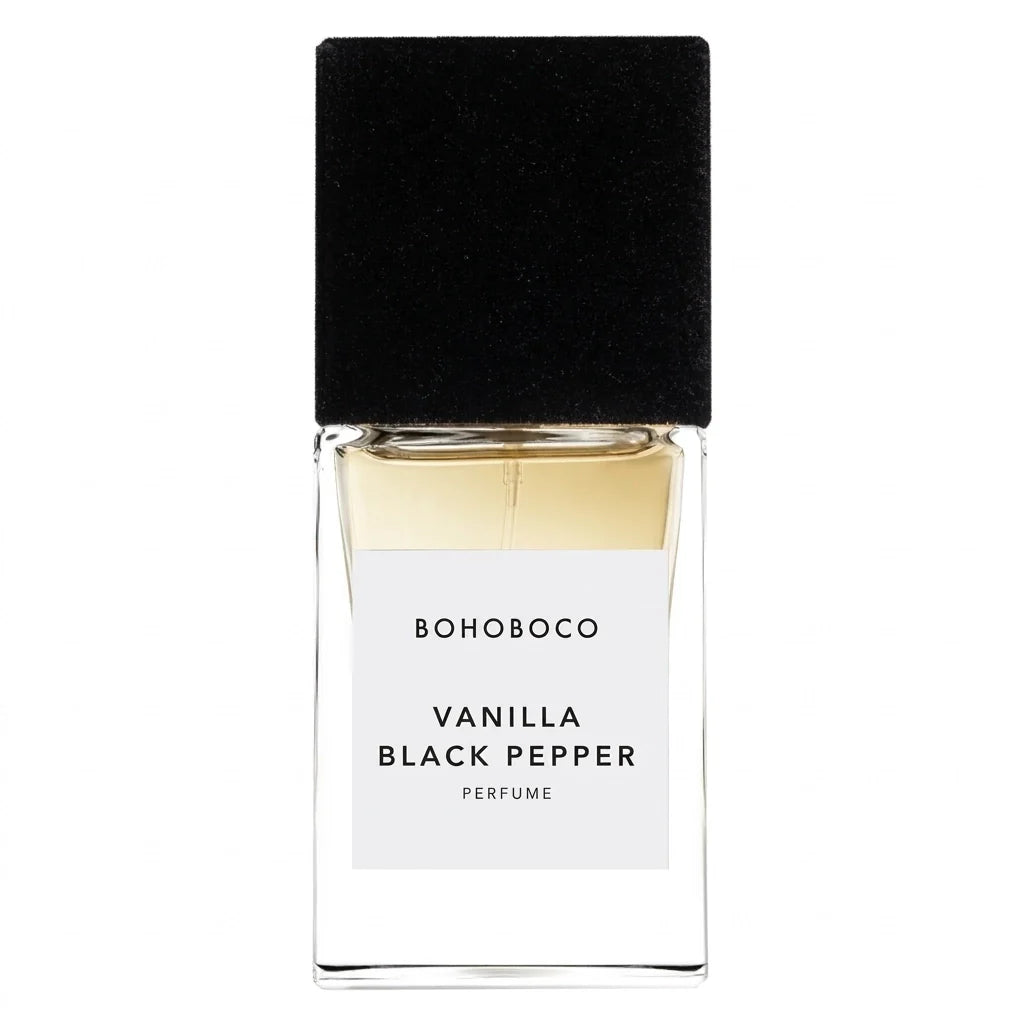 Bohoboco Vanilla Black Pepper Extrait de Parfum 50ml - Perfume box with bottle.